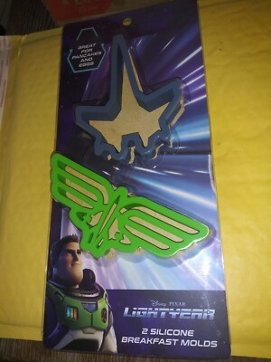 DISNEY'S BUZZ LIGHTYEAR'S 2 SILCONE BREAKFAST MOLDS FOR EGGS AND PANCAKES