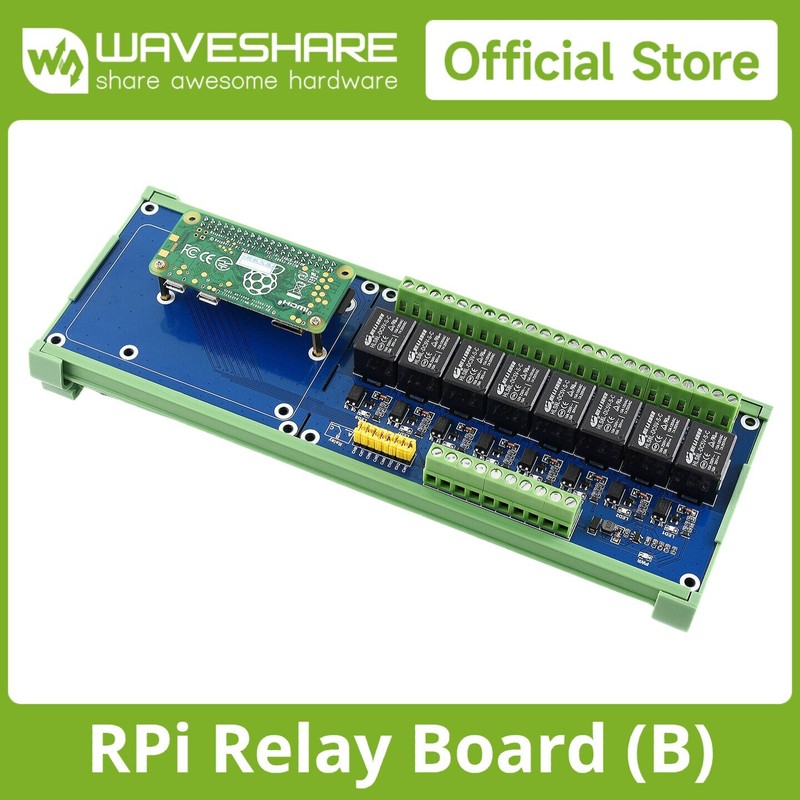 Waveshare Expansion Board 8-ch Relays Supports Raspberry Pi A+/B+/2B/3B/3B+