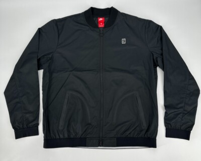 Nike Jacket Men's X-Large Court Bomber Tennis Black Windbreaker