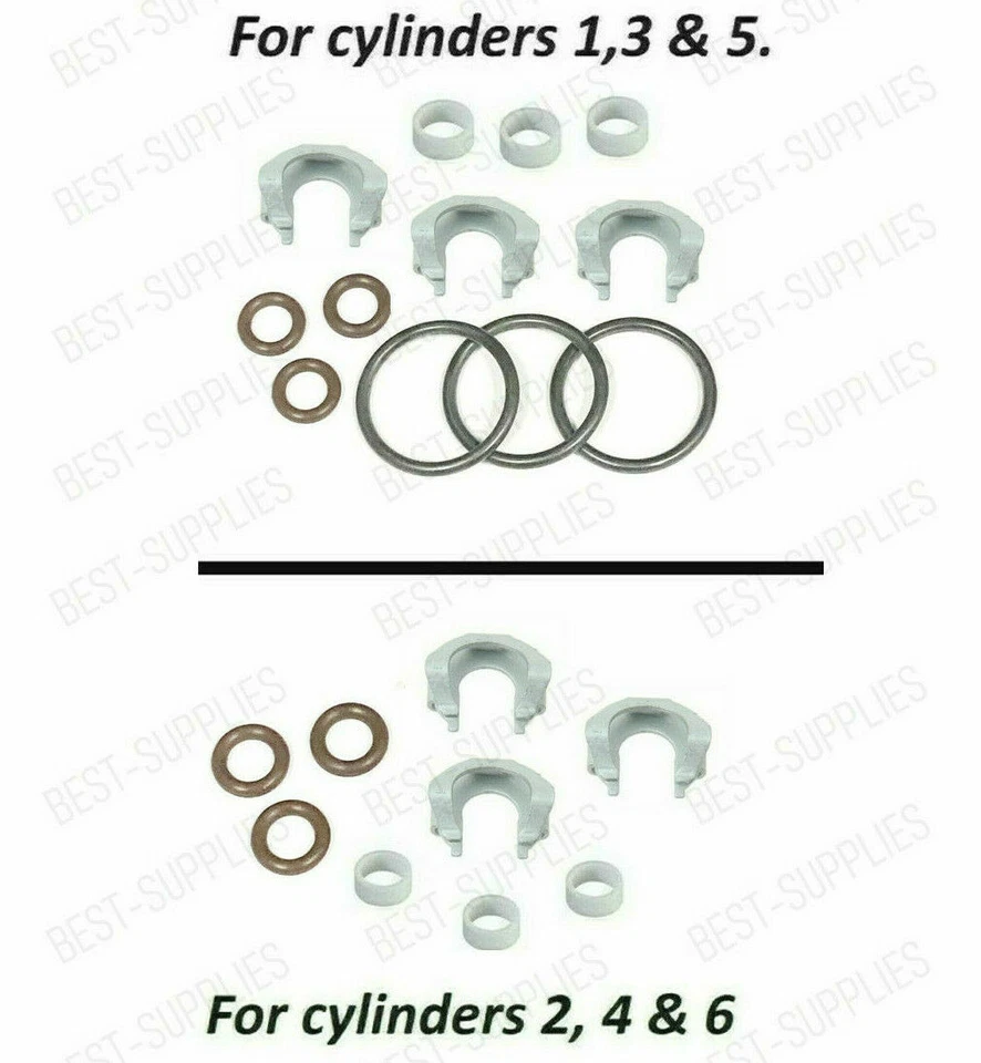 Upper & Lower Fuel Injector Repair Seal Kit For 2008-2018 Porsche Cayenne 3.6L - Image 3 of 3