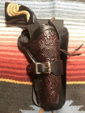 Western Leather Buckle Holster Fits Colt SAA EMF 1873 Ruger New Vaquero 5 1/2