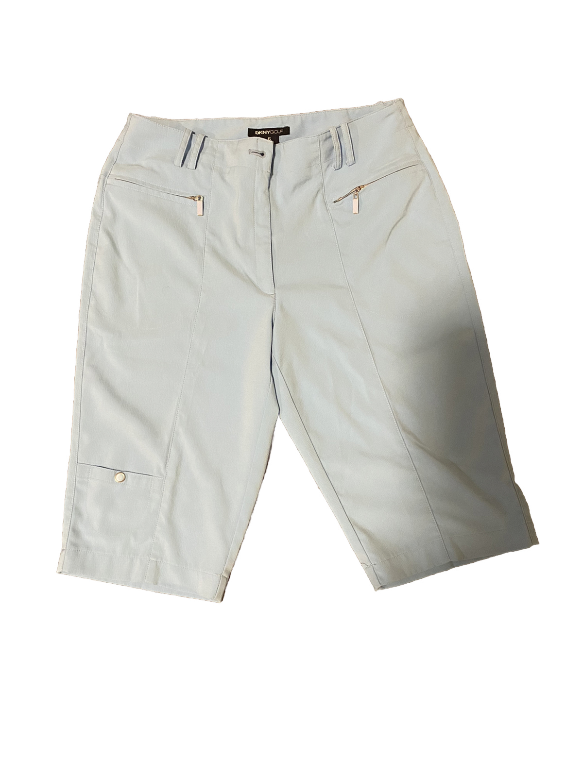 DKNY Golf Women's Navy Blue Button Accent Golf Capri … Gem