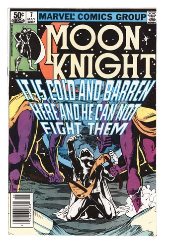 2015 MARVEL VIBRANIUM MOLTEN SERIAL 222/299 MOON KNIGHT 58 GRADED