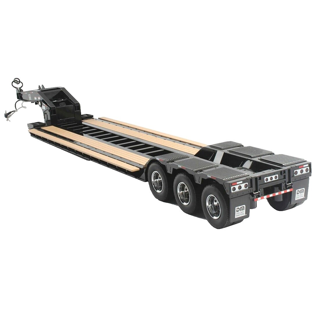 1/14 Lowboy Rimorchio Letto Piatto Con Benna Dragline, Per Prop King Grand Knight Hauler