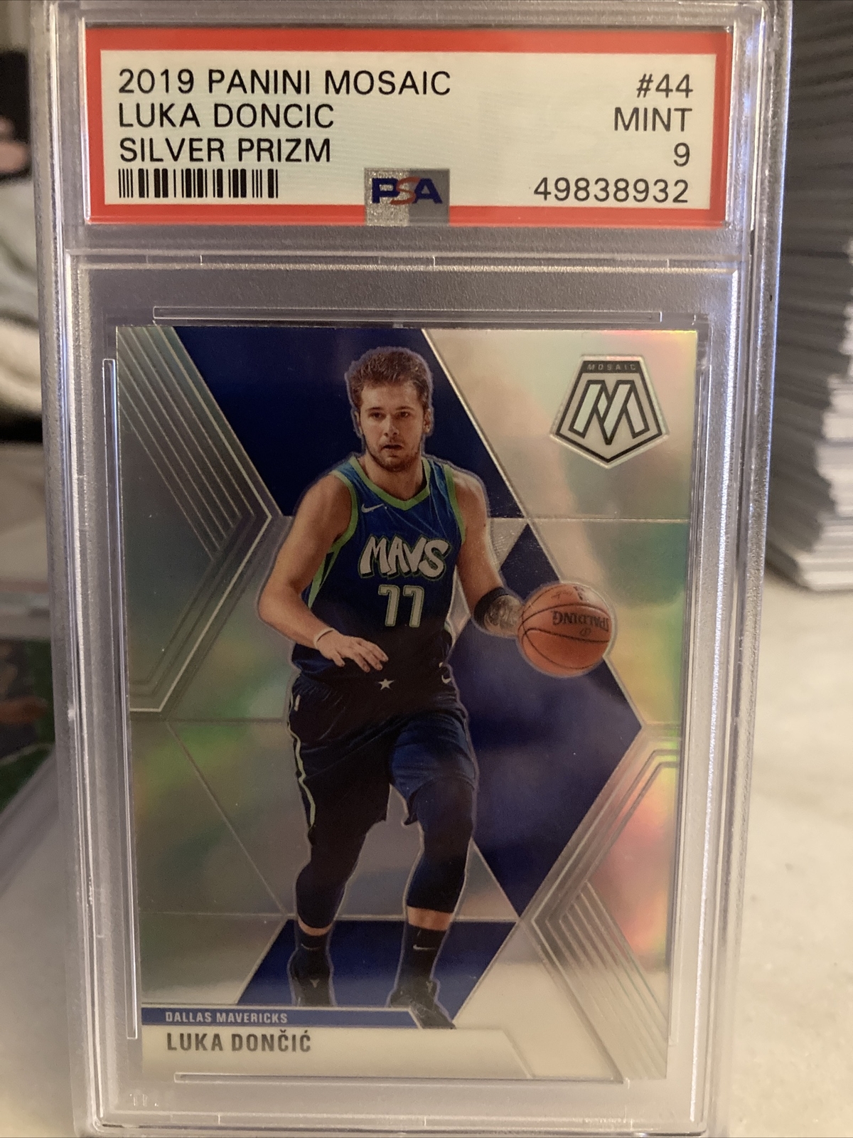 2019-20 Mosaic Luka Doncic SILVER PRIZM #44 PSA 9 MINT Mavericks - Invest!