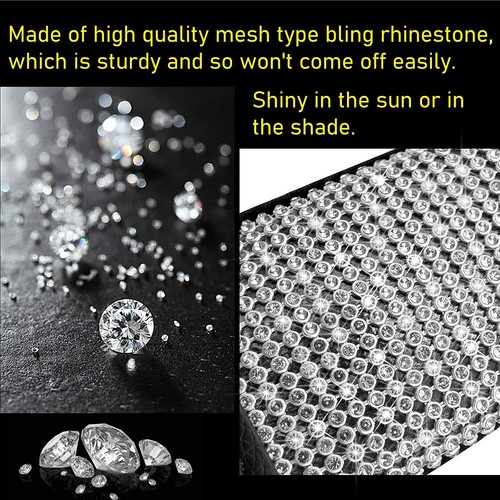 4Pc Rhinestones Bling Crystal Car Safety Seat Belt Shoulder Pads Covers Cushions - Picture 6 of 8