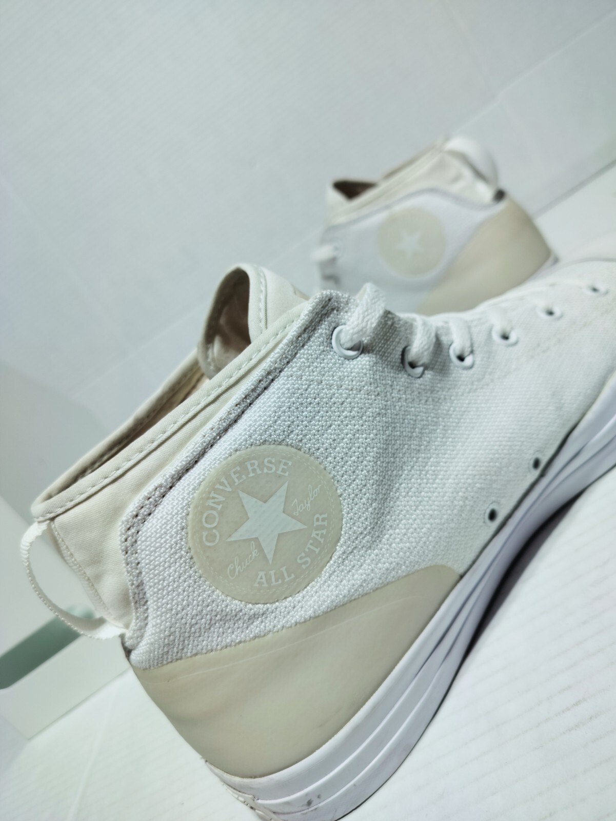 SAOLA Taglia 13 Converse Chuck Taylor All Star Syde Street bianche indossate pochissimo