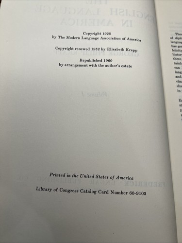 The English Language In America, G. P. Krapp, Hardcover Volume 1 & 2 - 1960 - Picture 14 of 24