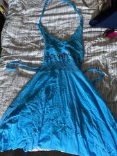 Deep Blue Haltered Dress / One Size/ Regular Fit