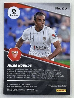 Jules Kounde 2021-22 Panini Mosaic La Liga Breakaway #26 Sports