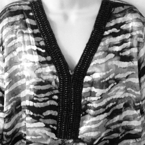 Blusa Mujer Talla Grande Negra Blanca 22/24/3X/3XL Túnica Cuentas Boho Top Nueva 3/4 SLV - Imagen 2 de 4