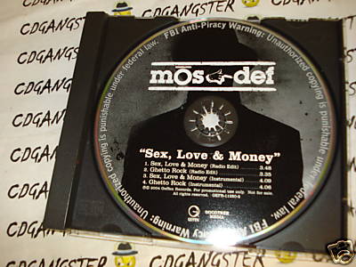 CD MOS DEF SEX, LOVE & MONEY RARE 4 TRK RAP PROMO
