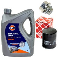 MotoröL Filter Set 10W-40 4 Liter + ÖLablassschraube FüR Mitsubishi Colt Volvo