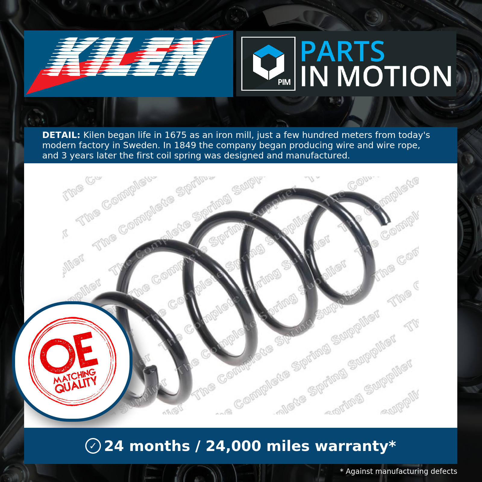 Suspension spring Front Axle Coil Spring 21123 KILEN for PEUGEOT RCZ - Image 6