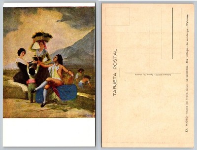 Goya La Vendimia The Vintage Postcard, Museo del Prado, Madrid Art Print