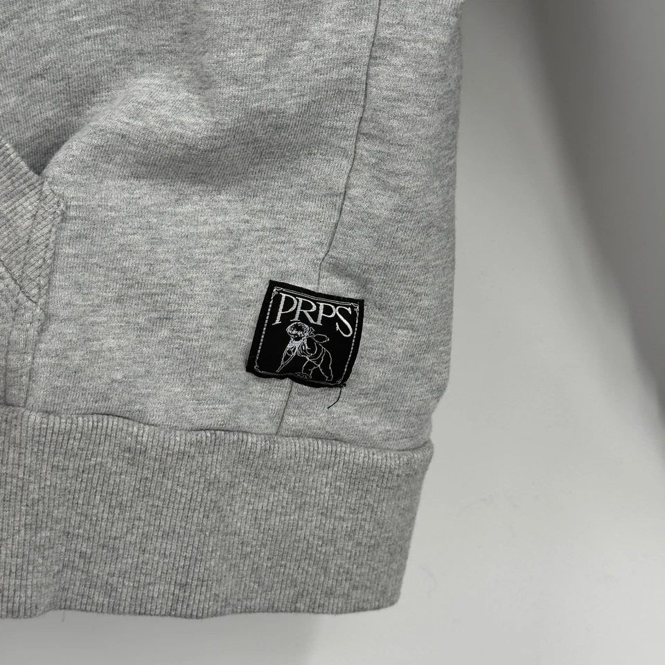 PRPS Sudadera con Capucha de Algodón Pesado con Cremallera Unisex De Gran Tamaño Para Hombres L Ropa de Calle Sudadera Foto 3 de 4