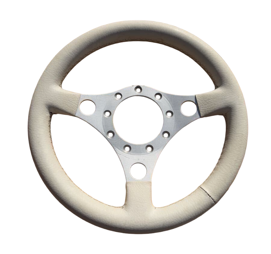Formuling France Steering Wheel 320mm White Leather JDM Trackin