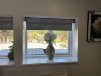 16 x Cassette roller Blinds by Laura Ashley. Various Widths And Drops lengths.