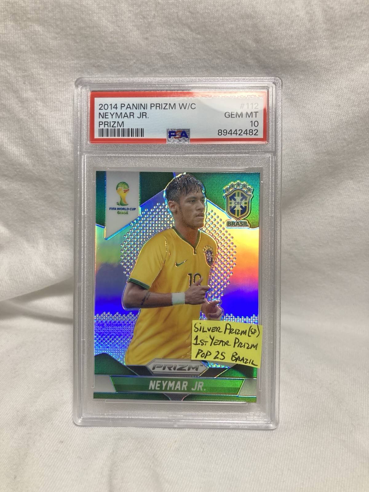 Neymar Jr 2014 Prizm #112 Silver Prizm (SP) PSA 10 💎POP25 1st Year Prizm Brazil