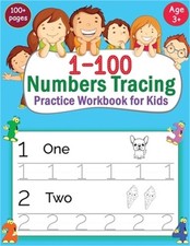 1-100 Numbers Tracing Practice Workbook for Kids Paperback or Softback