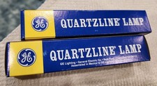 General Electric GE Quartzline Lamp Q300T4/CL 300W 120V Lot of 2 NOS