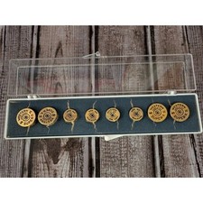 RARE Vintage set Winchester Western Super X Bullet Head Buttons New in Box