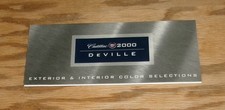 Original 2000 Cadillac Deville Exterior Interior Color Selections Brochure 00 Original 2000 Cadillac Deville Exterior Interior Color Selections Brochure 00