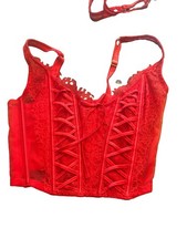 Victorias Secret Dream Angels Red Lace Corset Size Small DD NWT