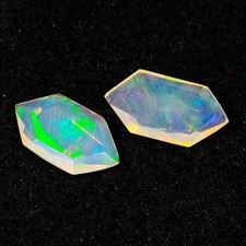 2 Ct Top Ethiopian Opal Fancy Cut, Loose Gemstone Multi Fire Opal Rose Cut