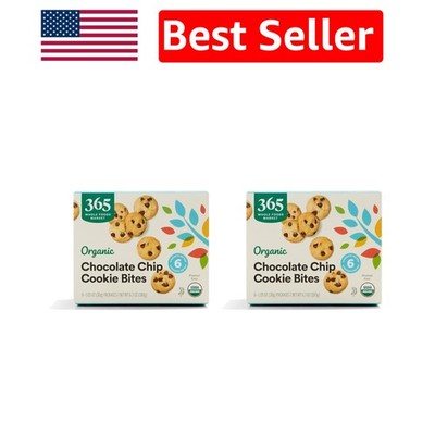 Deliciously Crispy Organic Chocolate Chip Cookie Bites - 6.3oz x 2 Packs