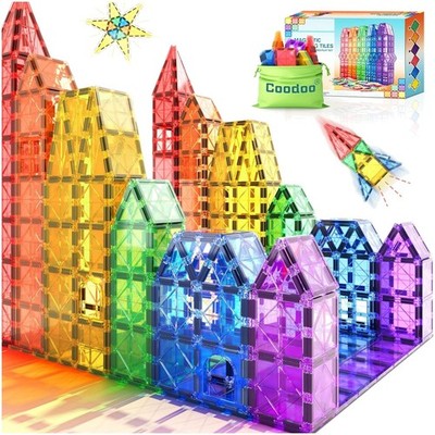 Multiplayer Magnetische Bauspielzeuge für Kinder ab 3 Jahren - 40 bunte Fliesen