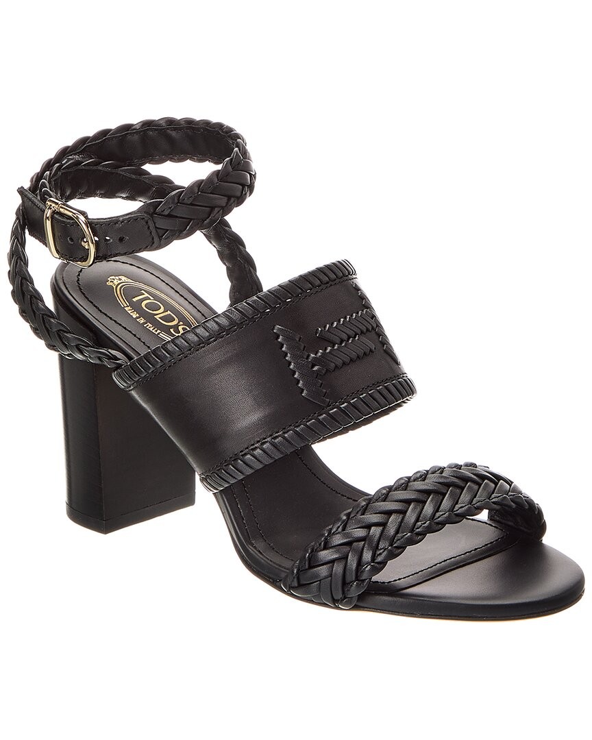 Tod S Leather Sandal Womens Black 365 26690₽