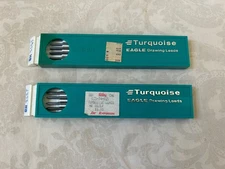 Vintage Lot of 2 Berol Turquoise Eagle (1 Doz) Drawing Leads 2375 HB Made In USA