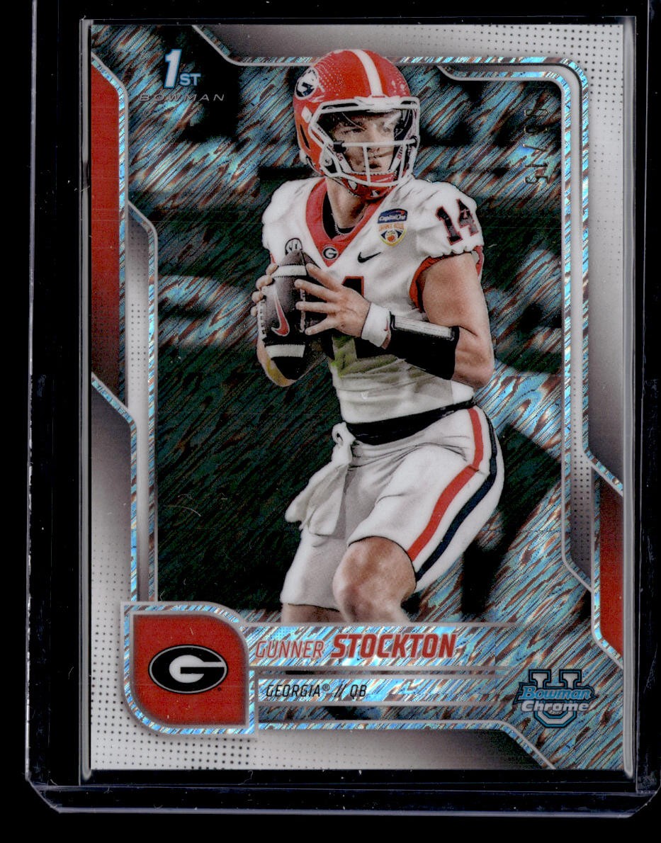 2025 Bowman University Chrome #131 Gunner Stockton White shimmer #/15