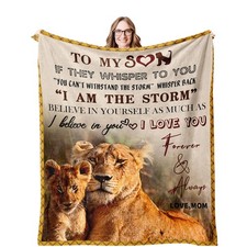 50x60 Inch To My Son Blanket From Mom Dad Birthday Adult Boys Present Gift