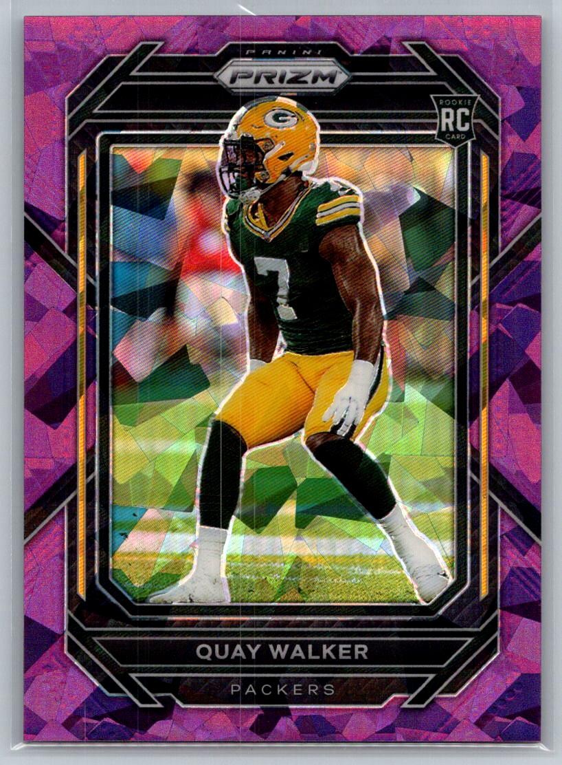 2022 Panini Prizm #373 Quay Walker Purple Ice #/225