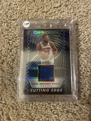 2024 OBSIDIAN KARL ANTHONY TOWNS CUTTING EDGE PATCH /299! NEW YORK KNICKS! CHAMP