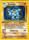 1999 POKEMON BASE SET 1ST EDITION #8 MACHAMP HOLO DAMAGED