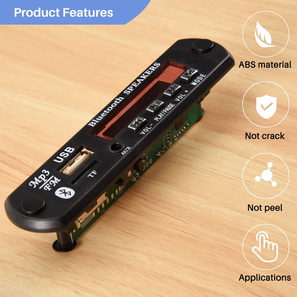 Bluetooth 5.0 MP3 Decoder Platine DC 5V 12V Auto FM Radio Modul Unterstützung TF2083 - Bild 3 von 4