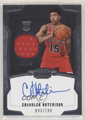 2018-19 Panini Dominion Jersey 93/199 Chandler Hutchison #164 Rookie Auto RC z4k