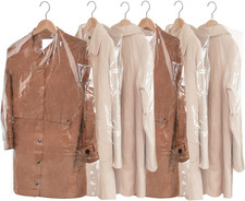 20PCS 47 Inch Plastic Garment Bag-Plastic Clear Dry Cleaner Laundry Bags for Clo