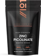 Zinc Picolinate 100Mg - Immune Suport Elemental Zinc Picolinate - 90 Vegan Capsu