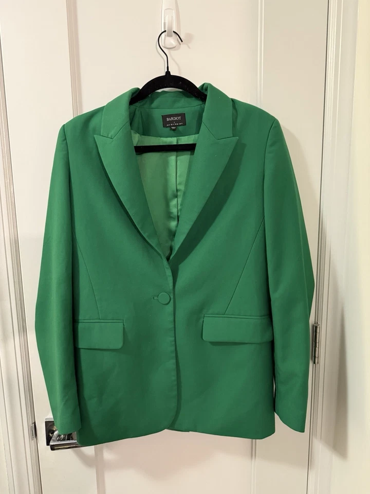 Blazer Largo Bardot X REVOLVE Sandie Talla 4 Color Verde “Helecho” Foto 3 de 4