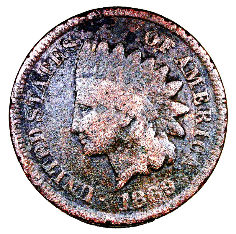 1869 Indian Head Penny.....   Nice Detailed Coin.....  6-30-17