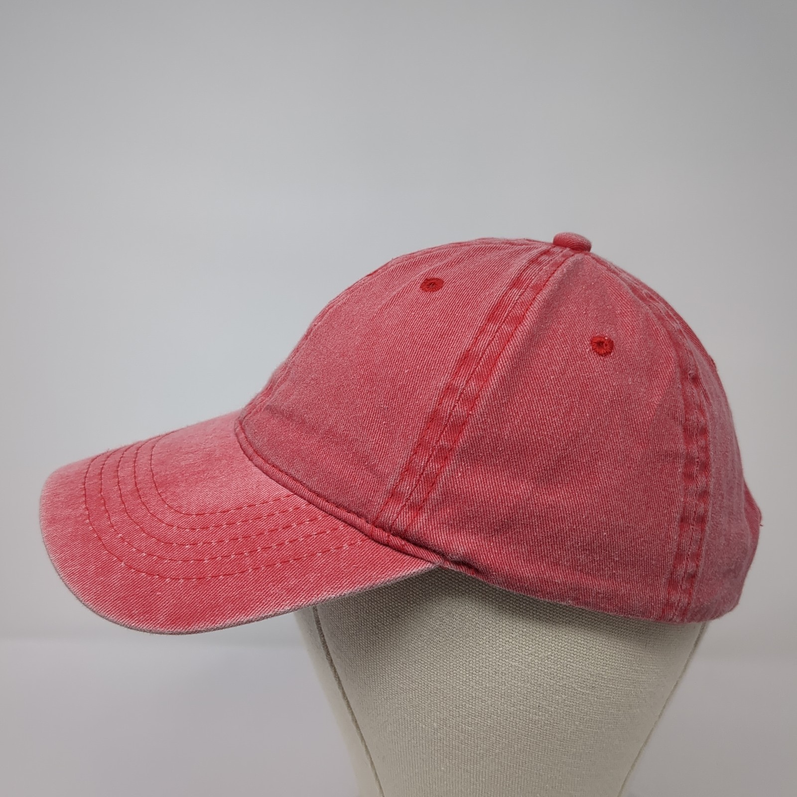 Unbranded Strapback Hat Solid Red Rover Adjustabl… - image 3