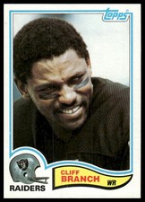 Cliff Branch 1982 Topps #186 Oakland Raiders