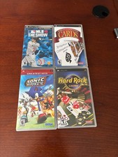 PSP Game Lot - 4 Games - Sonic Rivals, Cards, MLB, Casino