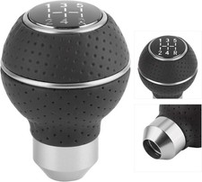 5-Gang-Schaltknauf, Universal Car Manual Schaltknöpfe Kunstleder + Aluminiumleg