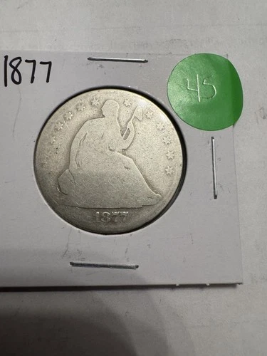 1877 Seated Liberty Silver Half Dollar