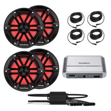 Rockford Fosgate PM500X2 Marine Amp  2 Pairs M1-8B  Controller  Cables